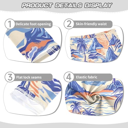 Toddler Girls Leggings Printed Yoga Pants Leggings Palm Trees Blue Mountain for Kids3