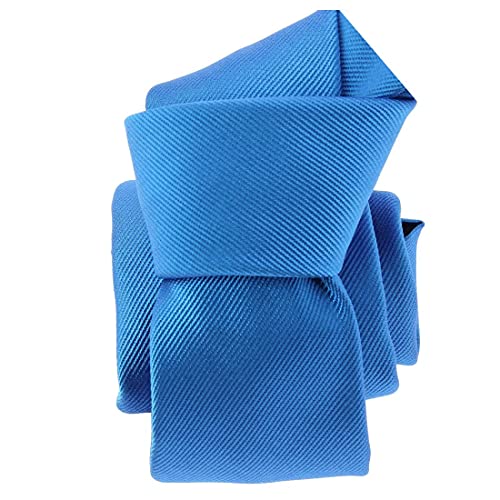 Cravate soie bleu de chine PAUL pour un nœud de cravate parfait uni
