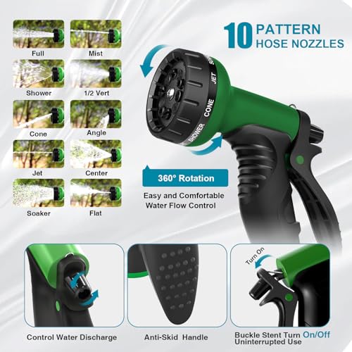 Lansodo EXPANDABLE HOSE Garden Hose 50Ft, Expandable Garden Hose - New Patented, Lightweight, No-Kink Flexible Water Hose thumb #5