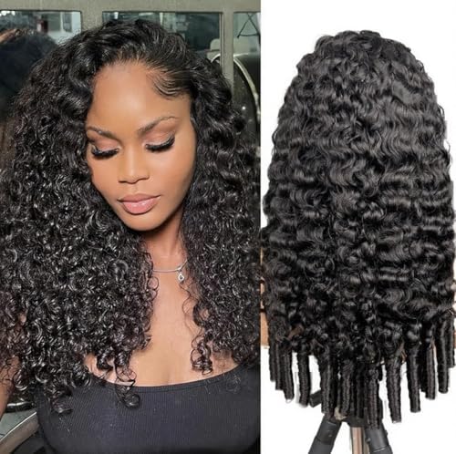 Larhali Half Wig Human Hair Glueless Wigs Upgrade 3 IN 1...