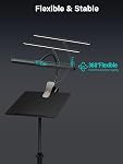 Vekkia Professional Rechargeable 88 LED Music Stand Lamp Folding Clip Lamp Eye Protection 5 Brightness and 2 Temperature Settings
