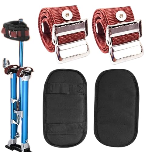 竹馬修理アクセサリー ? 高耐久ナイロンストラップセット、調節可能な固定ベルト |乾式壁塗装建設住宅改善改修プロジェクトステージパフォーマンス装飾用の耐久性のあるバックル