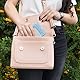 3 Zoll Kpop Fotokartenhalter Buch, Mini Fotoalbum Kpop Fotokartenhalter, quadratischer hohler Fotokartenhalter Kpop Album 40 Taschen mit schönem Anhänger für Fotosammlung (Blau)