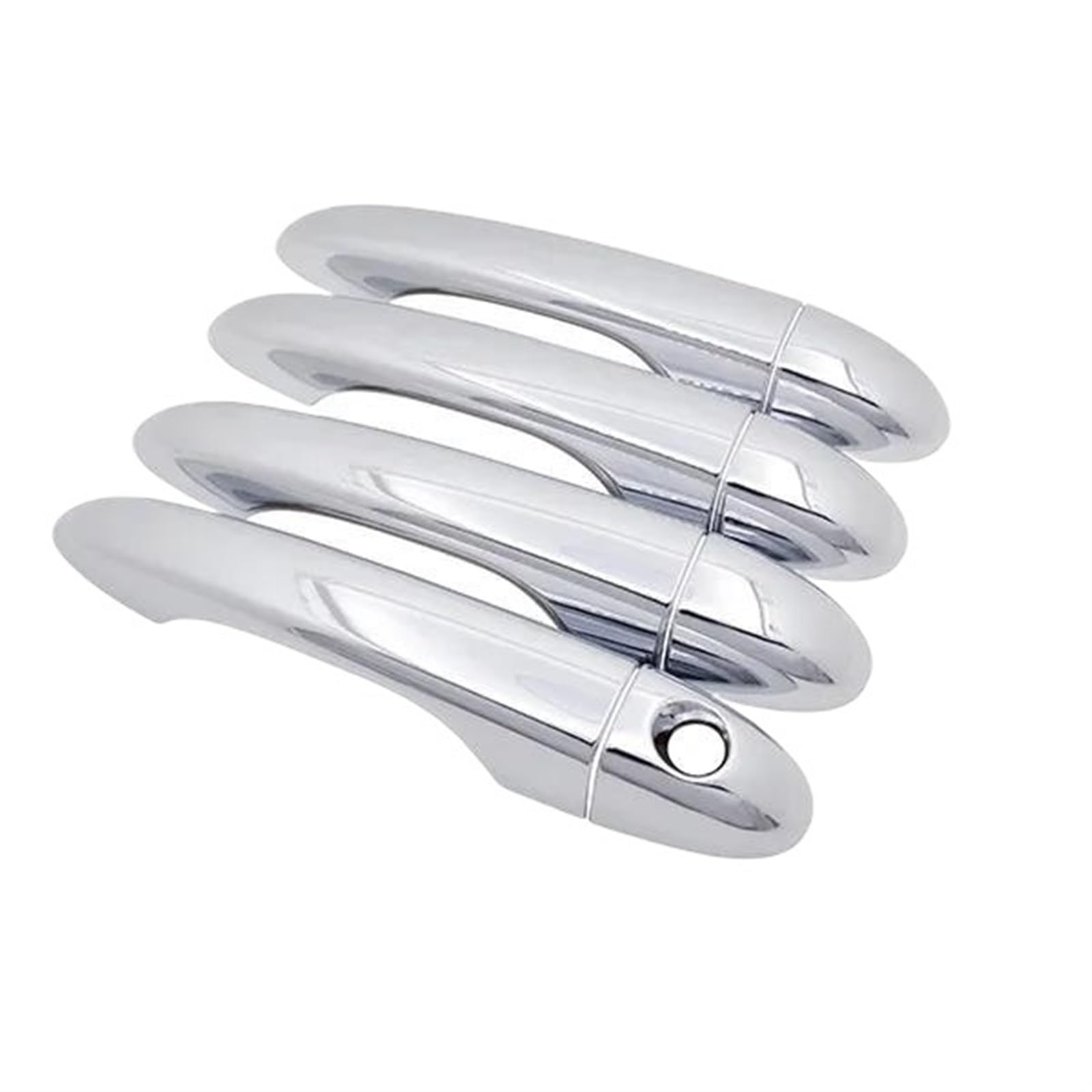 Lzbzhb 4Handle 1 Keyhole Car Exterior Outsidedoor Handle For Chrysler For 200 200C Mk2 2015 2016 2017 Luxurious Chrome For Smart Door Handle Cover Car Exterior Accessories Corate Stickers(4Handle 1 Keyhole)
