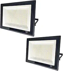 Kit 2 Refletores LED 400w à Prova D'Água Ip66, Holofote Branco Frio 6500K, Bivolt, Iluminação Externa/Jardim