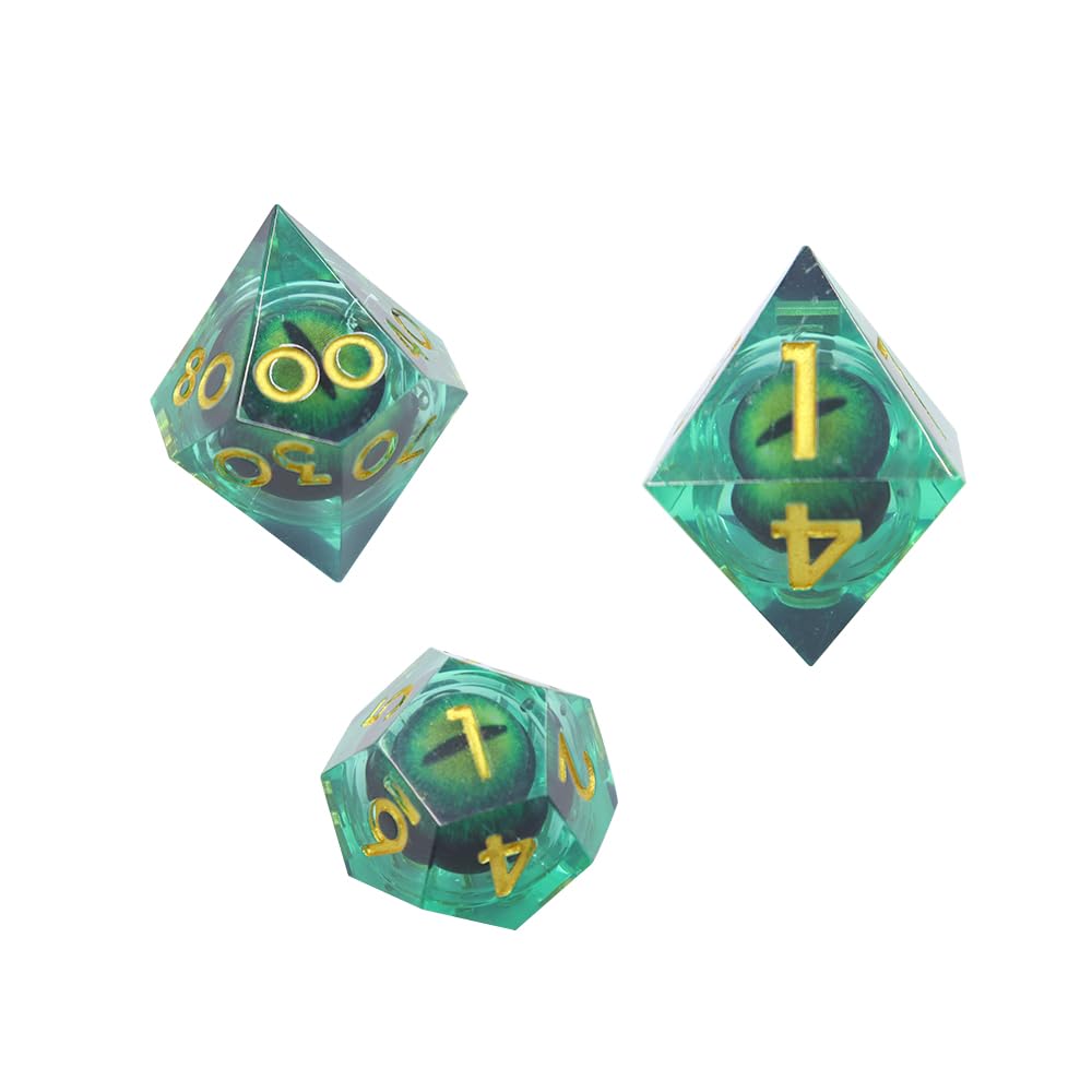 Sarini DND Dragon Eye Dice Dice Set Resin Sharp Edged Dice Set including Gift Box - Image 4
