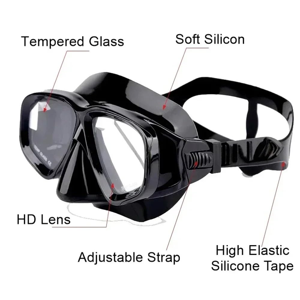 Tauchmasken Optische Tauchmaske, gehärtete Linse, Antibeschlag-freie Tauchbrille, Freedive Taucherbrille