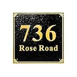 Custom Metal Address Plaque Personalized Address and Street Name House Number Sign Plaques 8" x 8"