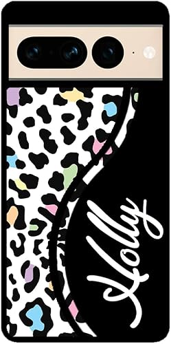 Colorful Leopard Cheetah Animal Skin Personalized Black Rubber Phone Case Compatible With Google Pixel 10, 10 Pro, 10 Pro XL, 9a, 9 Pro, Pixel 9,