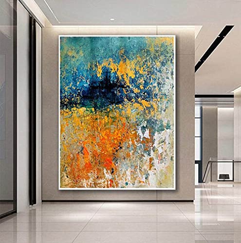 Pinturas Oleo Abstracto Graffiti De Textura De Gran Tamaño, Decoración De Arte De Pared, Arte Contemporáneo Pintado A Mano, Pinturas Al Óleo Sobre Lienzo Para Cocina, Comedor, Oficina, Mural, 80 Cover