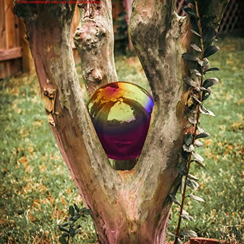 Trademark Innovations Gazing Mirror Ball - Stainless Steel (Rainbow, 10") #TOP2