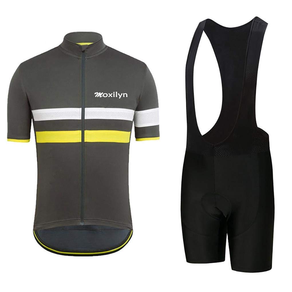 Hombres Jersey + Pantalones Cortos Mangas Cortas de Ciclismo Ropa Maillot Transpirable para Deportes al Aire Libre Ciclo Bicicleta