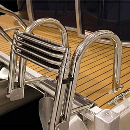 Escalera de seguridad plegable para embarcación con 4 peldaños miniatura 3