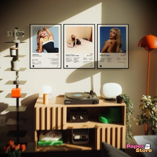 Image of Thepaper9store Pack of 8 - Sabrina Carpenter Music Album Art Wall Posters (8.4 x 12 Inch) Adhesive Tape Included | Aesthetic Wall Decor for Bedroom, Living Room, Office