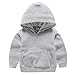 zip up sweater Boys Hoodies Long Sleeve Plain Hooded Sweatshirt Girls Casual Fashion Pullover Fall Kids Clothes Gray 6 Years