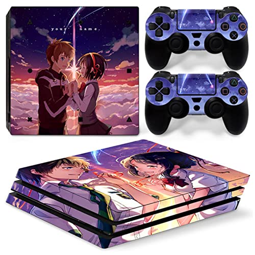 FXCON Para PS4Pro Skin Consola Controladores Pegatinas Vinilo para PS4Pro Decal Wrap Cover Skin Completo Durable Resistente Arañazos 72264 Libre Burbujas Cover