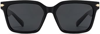 OUWEN Retro Oversized Polarized Square Sunglasses Womens Mens, Trendy Colored Rectangle Sun Glasses Y2K Shades OW2234