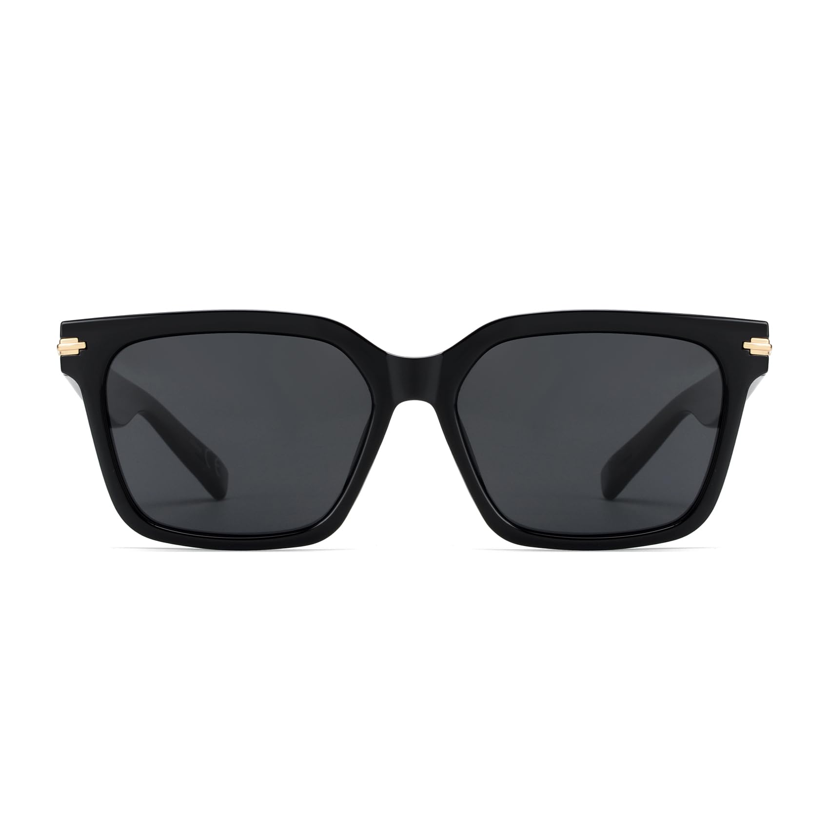 OUWEN OW2234 Retro-Sonnenbrille, polarisiert, rechteckig, für Damen und Herren, modische Farben, flexible Kunststofflinse, UV-Schutz