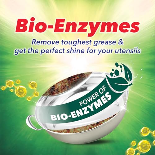 Image of Exo Anti-Bacterial Dishwash Bar 700gm X 4 | Power of Bio-Enzymes Removes Tough Grease |Complete Dishwashing Solution With Goodness of Ginger Germ-Fighter | Hygienic & Superior Cleaning
