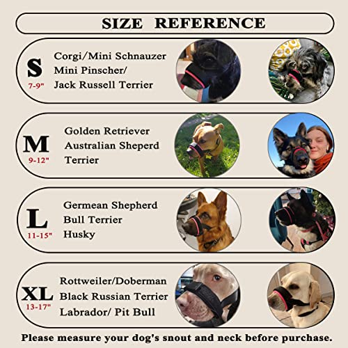 Barkless Dog Muzzle, Soft Padded Comfy Muzzle For Biting And Chewing, Adjustable Muzzle For Small, Medium, Large Dogs Corgi Labrador, Allows Drinking And Panting #TOP3
