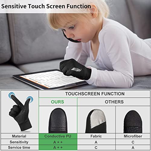 Oopor Winter Warm Kids Cycling Gloves - Cold Weather Outdoor Bike Running Ski Sports Mittens Aged 4-12 Boys Girls Xs #TOP3