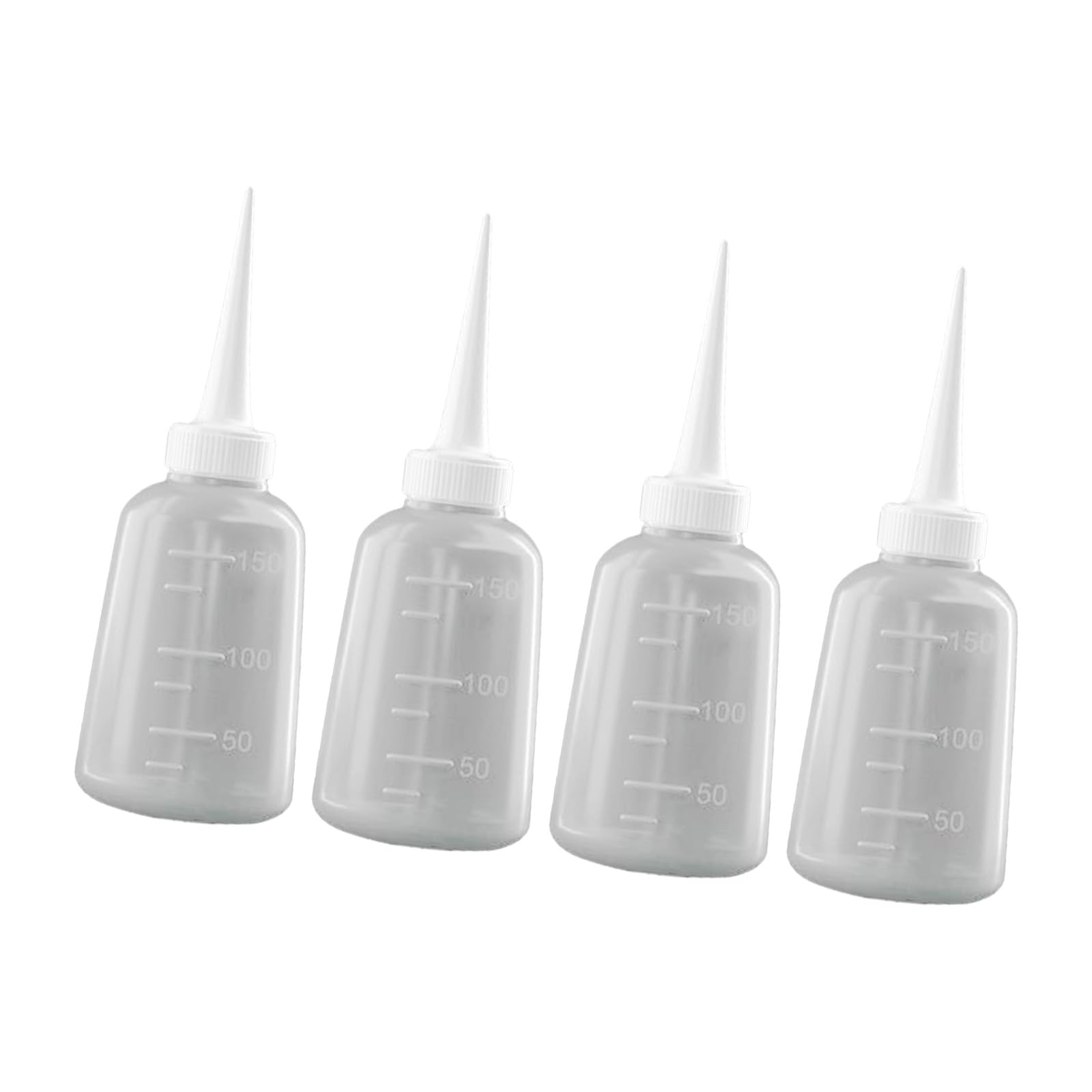 Apglsxy 150Ml Of 4 Squeeze Bottles Glues Dispenser Nozzle Bottle For Glues Oil And Wash Bottle Needs In Crafting Translucent