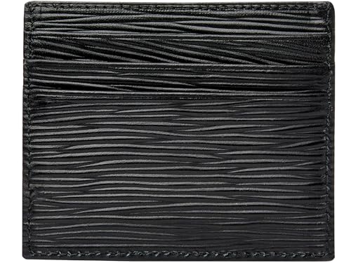 Slim Minimalist Leather Card Wallet For Men & Women - RFID Blocking Leather Card Holder Wallets (Black)2