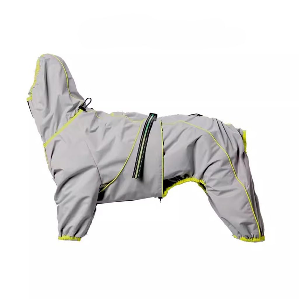 Cappotto impermeabile per cani regolabile a quattro zampe con cappuccio, impermeabile leggero, impermeabile per cani, adatto per cani di taglia media e grande (colore: A3, taglia