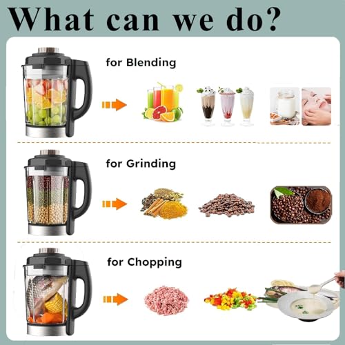 Ypcoo Countertop Food Blender,Hot Soup Maker,High-Speed Kitchen Food Processor With 9 One Touch Programs,12H Preset,Self-Cleaning,Crushing,Mixing,Juices,Pureeing,Grinding,Chopping,Auto-Shutoff thumb #1
