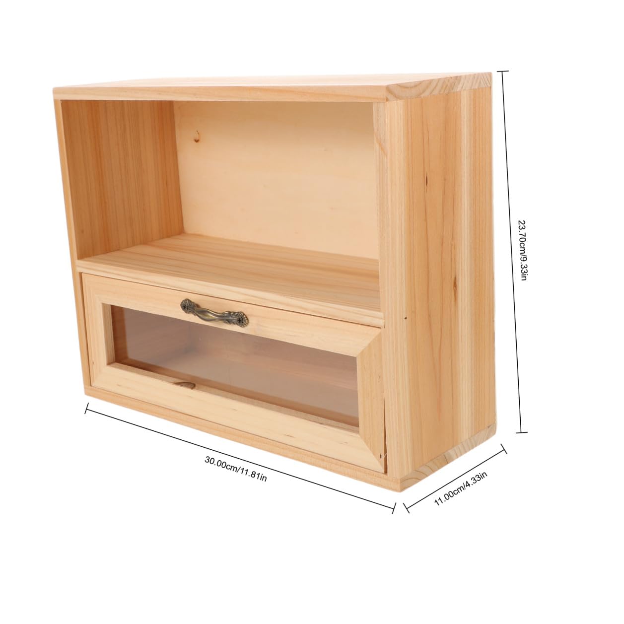 Holzschreibtisch mit Deckel, kleine Aufbewahrungsbox für Bürobedarf, stilvolles Schreibtischzubehör aus Holz, ideal für Zuhause und Büro