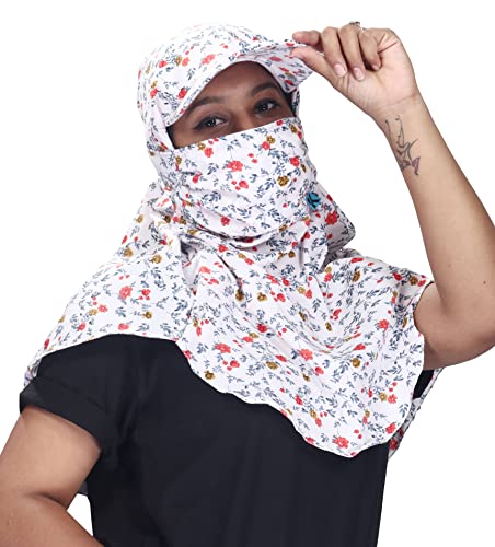 Image of Kavach Ready-to-wear Printed Fashionable full face covering comfortable soft Mask Scarf for pollution sun dust heat protection in summer