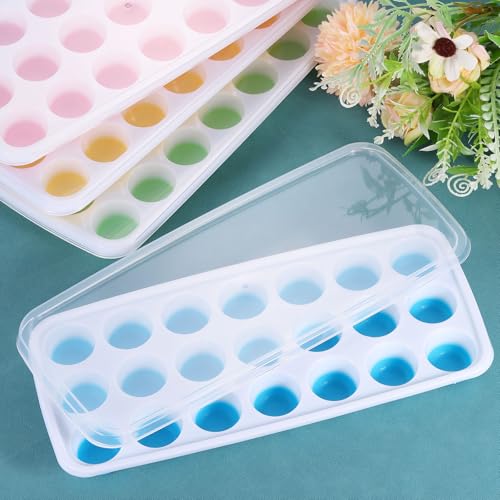 2 Paquetes Moldes para Cubos de Hielo con Tapa Verde miniatura 5