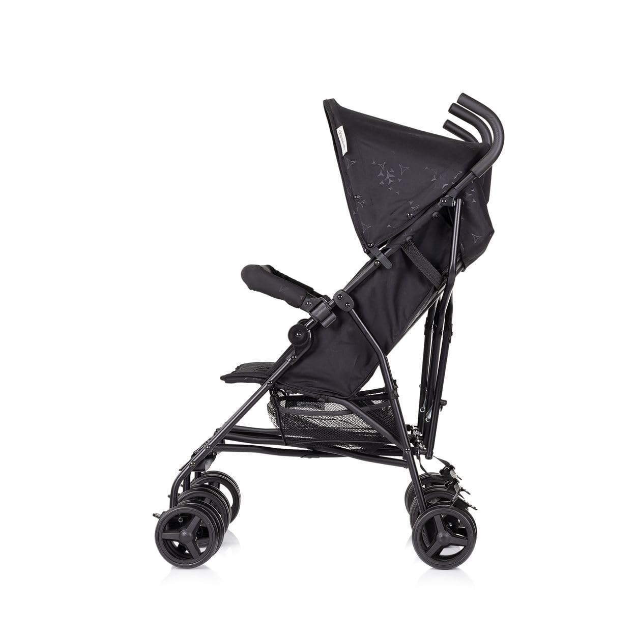 Chipolino Zwillingskinderwagen Double Point klappbar Korb Sonnendach Frontbügel schwarz
