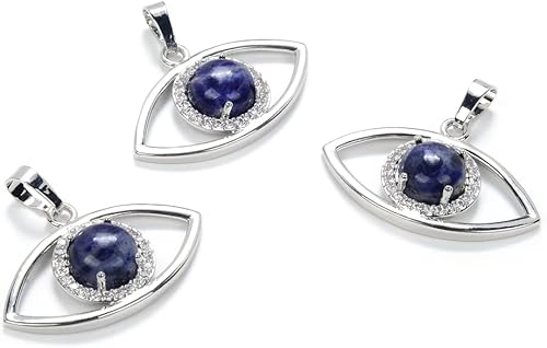 Miniatura 5 de Adabele - 4 colgantes de piedras preciosas curativas de ojo de tigre amarillo dorado natural, mal de ojo, cuentas sueltas de cristal de roca para