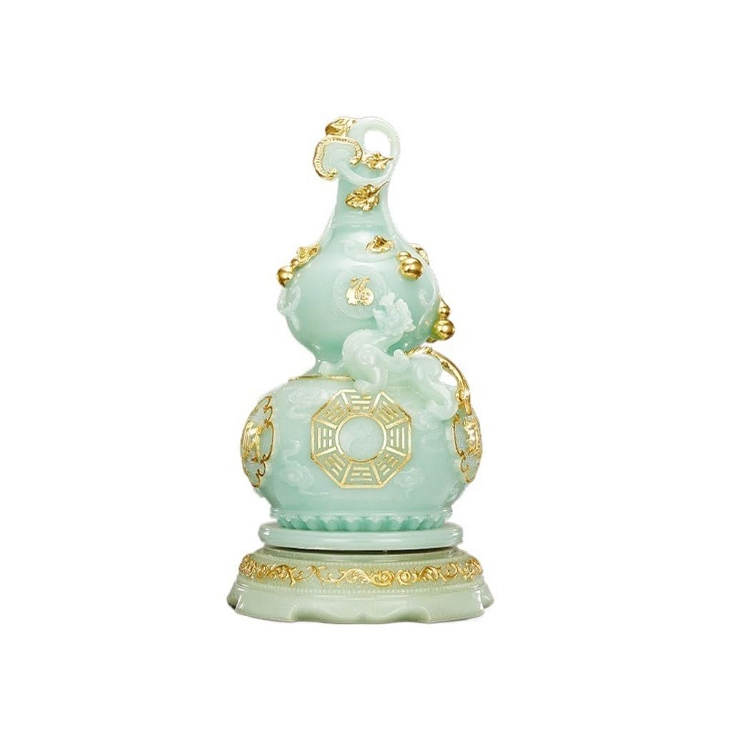 Décoration de salon gourde jade synthétique TUSUOD ornements style chinois table basse
