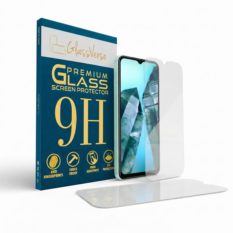 Image of GlassVerse PureView Tempered Glass for Vivo Y18i | Crystal Clear, 9H Hardness Screen Protector, Edge to Edge, Case Friendly, Hassle-less Installation Kit Included. (Pack of 1)