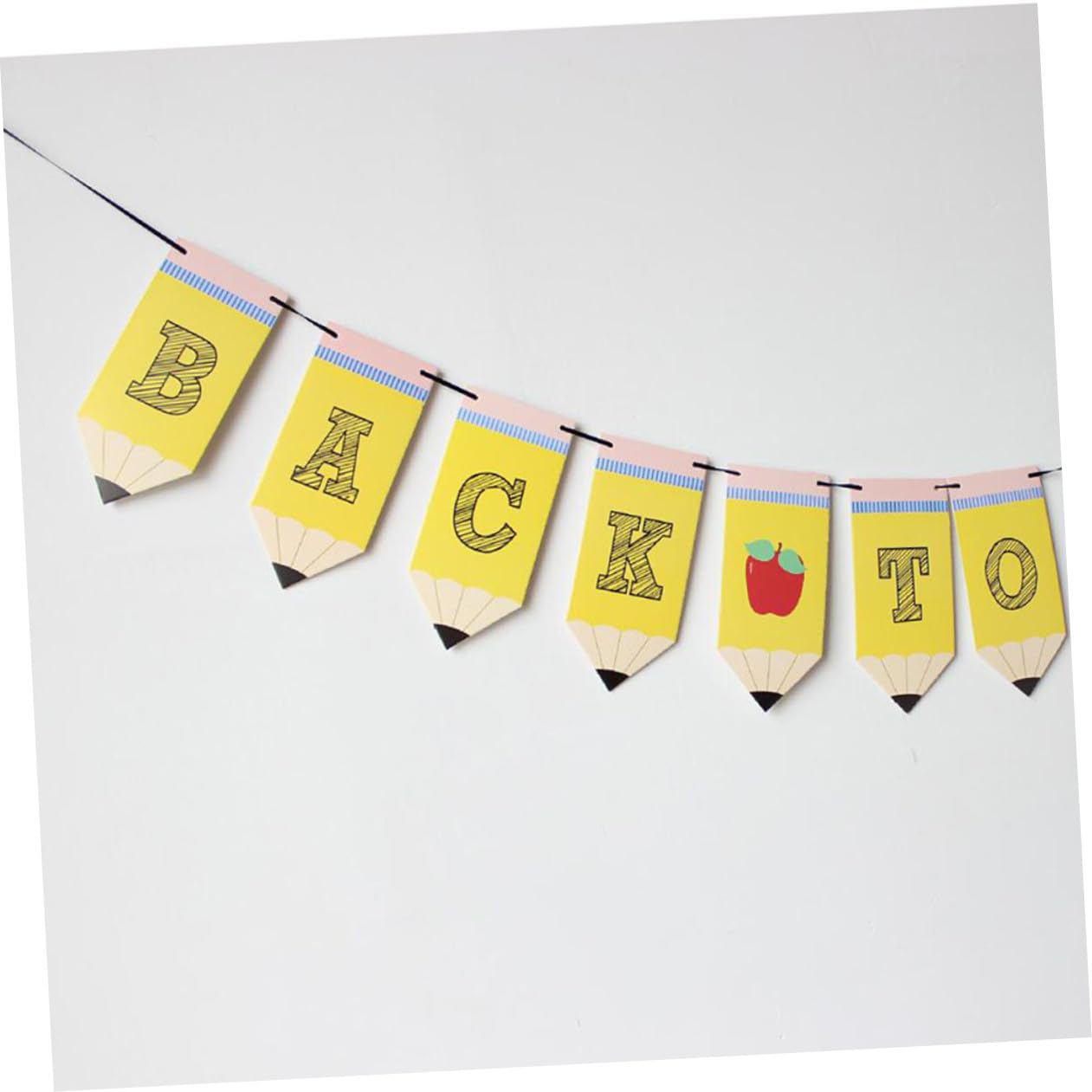 STOBAZA 6juegos Banderín Decorativo De Bienvenida Para Aula y Celebración De Regreso Clases De Pancarta Para Primer Día De Escuela y Ceremonias Escolares