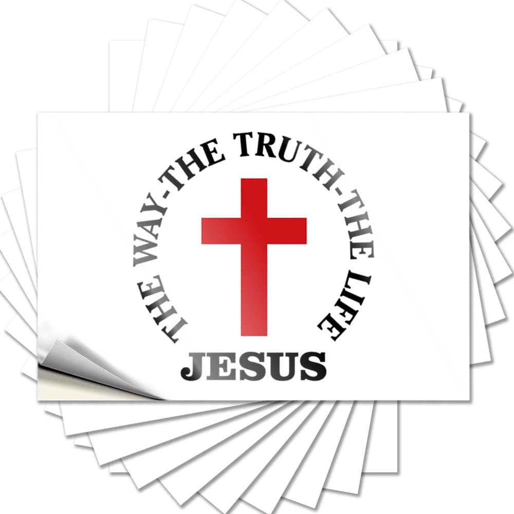 Goods Sticker - Summer Stone Hat Jesus The Way, Truth, Life(12X18CM)