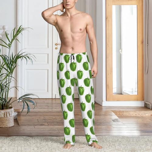 Pajama Pants Men - cartoon Bell Pepper Men's Pajama Bottoms, Mens Cotton Pajama Pants2