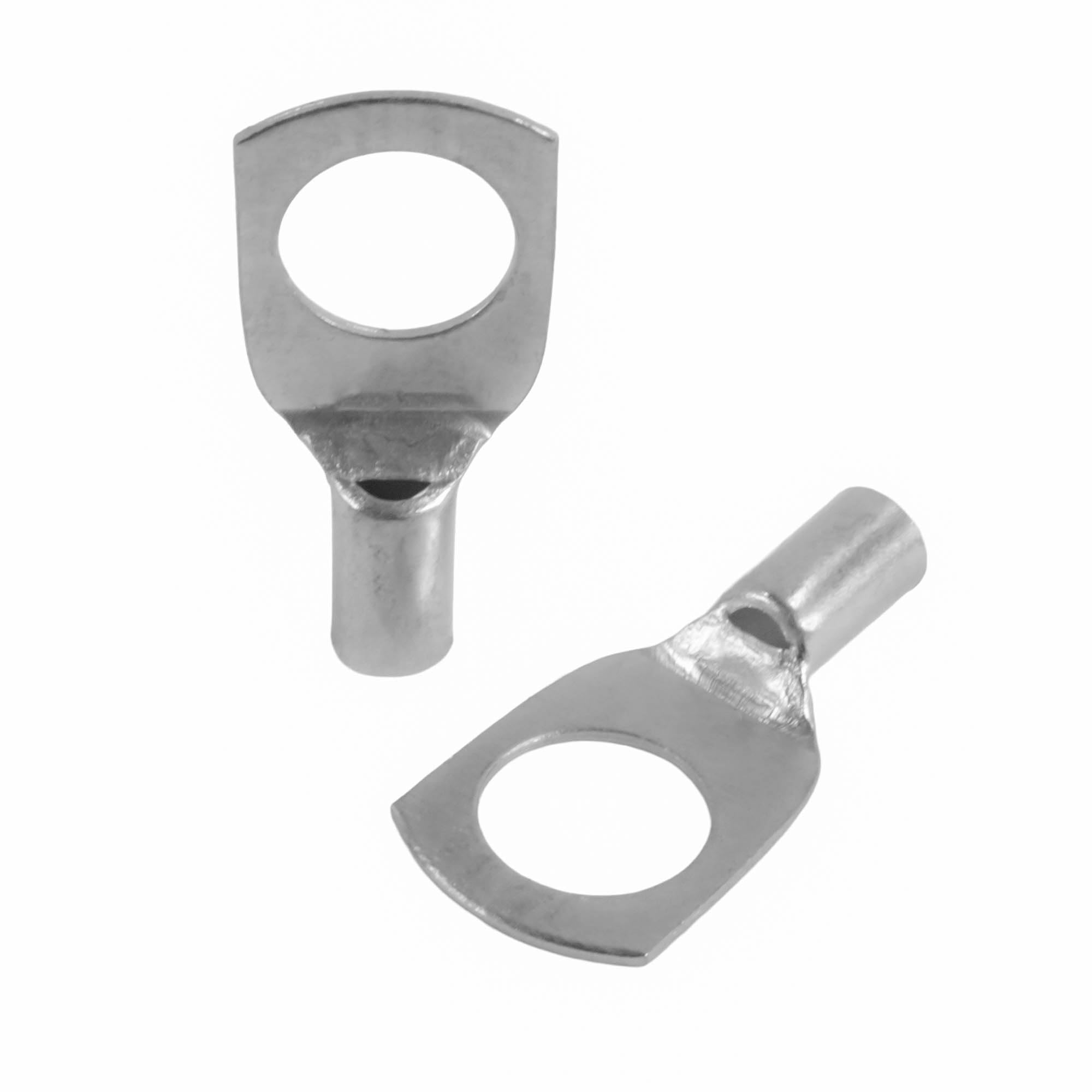 SeKi Lot de 25 cosses tubulaires - 1,5 mm² - Diamètre du trou M6 - Cosses de câble non isolées en cuivre étamé - Connecteurs pour câbles de batterie, boîtes de distribution, voiture