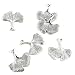20 Pieces Silver Tone Jewelry Making Charms Supply ZY0904 Ginkgo Biloba Leaf Leaves
