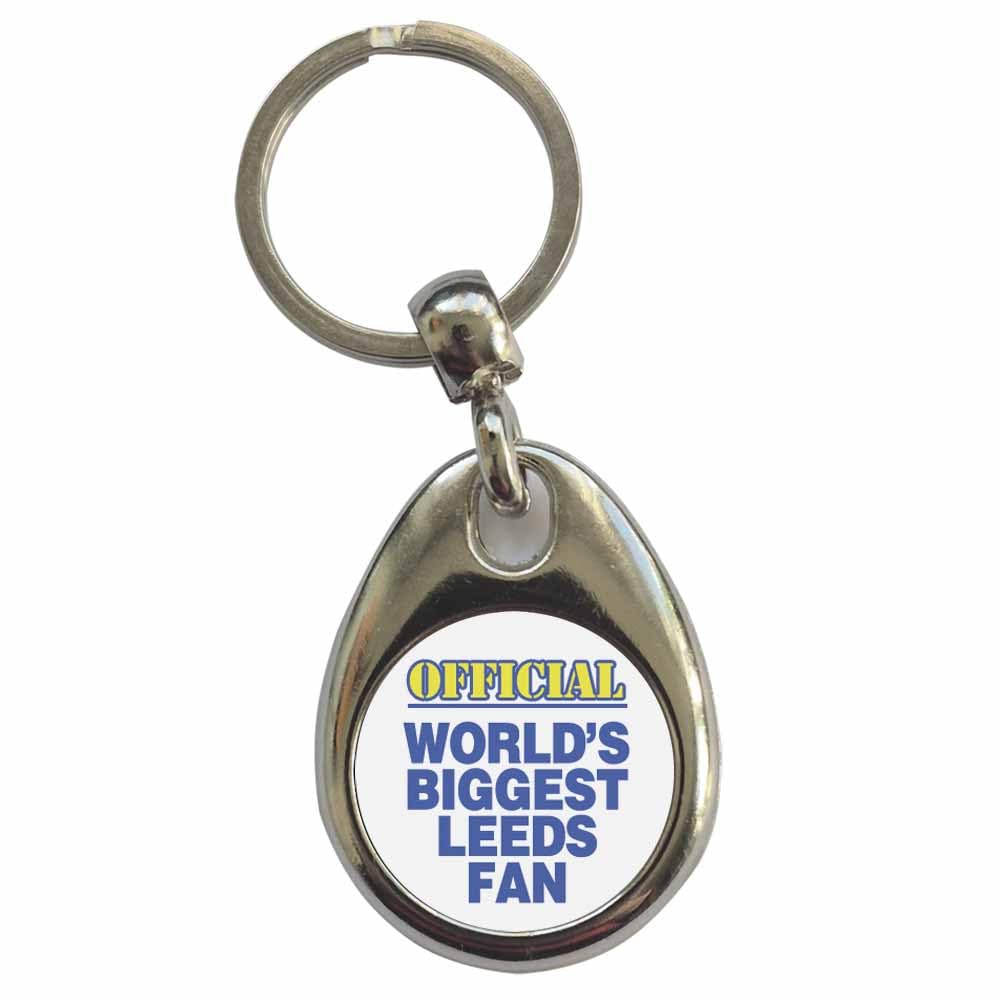 Ozorath World's Biggest Leeds Fan Keyring Keychain with Split Ring Attachment and Metal Key Fob