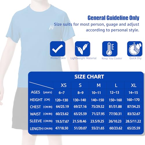 GarBull Kinder UV Shirt Badeshirt UPF50+ Schwimmshirt Jungen Langarm/Kurzarm Vest Schnelltrocknend Rashguard für Jungen