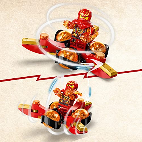 NINJAGO Salto Mortale Spinjitzu del Drago di Kai, Trottola Giocattolo con Minifigure di Kai da Collezione, Piccola Idea Regalo per Bambini dai 6 Anni in su Fan dei Ninja 71777 - Lego - Immagine 2