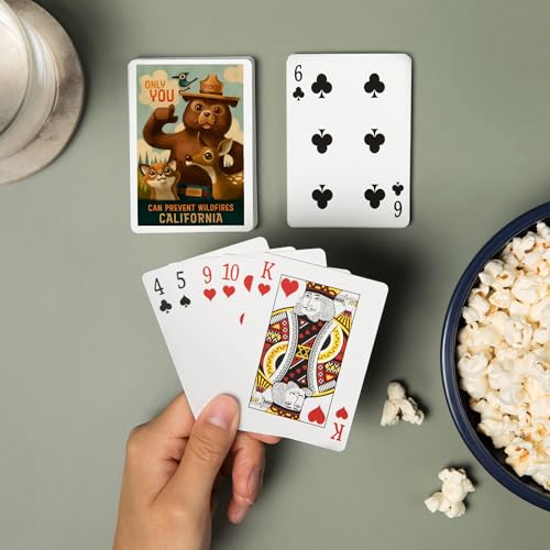 Lantern Press California, Smokey Bear y Amigos Naipes Poker miniatura 2
