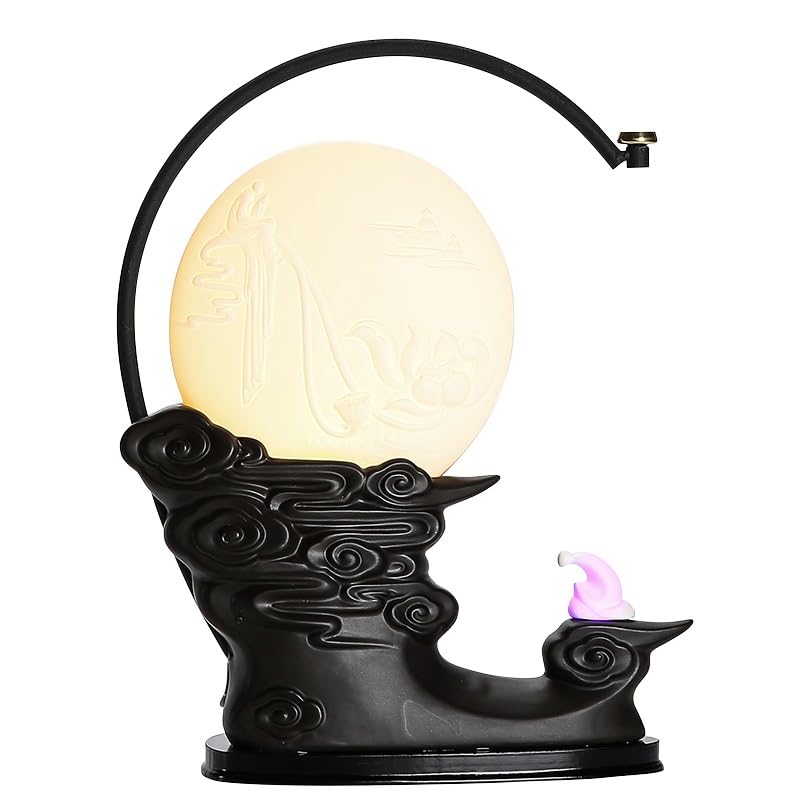 Portaincenso Coni Di Incenso Bruciatore di incenso in stile cinese, in ceramica a riflusso, for interni, con ornamenti a LED for aromaterapia. Bruciatore Di Incenso