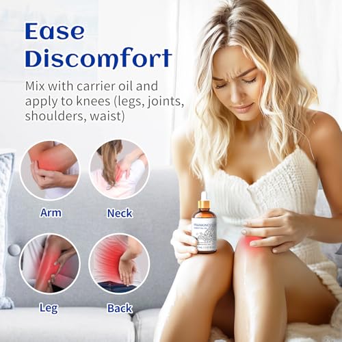 Image of HIQILI 30ML Frankincense Essential Oil, Relaxing, Skin Care, Camp Atmosphere Creation, Can be Added to Body Lotions, Creams, Aromatherapy Use - 1 Fl Oz