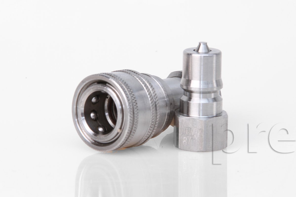 1/4" Quick Disconnect Set Stainless Steel M/F Coupler