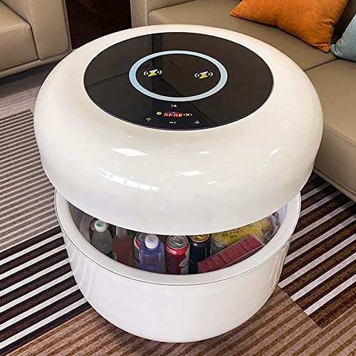 NVIVN Smart Refrigerator Table, Smart Coffee Table, 30dB Bass Operation, with Cold Storage & Temperature Control Drawer, Wireless Charging, Suitable for Watching Football Etc