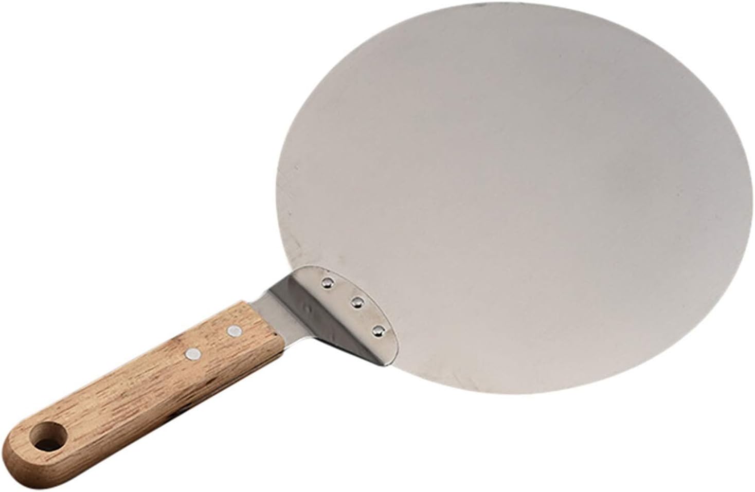 Pizza Peel,Pizza Paddle 1 Piece Pizza Baking Pastry Tools Stainless Steel Anti-Scalding Pizzas Spatula Oak Handle Cake Shovel Kitchen Accessories